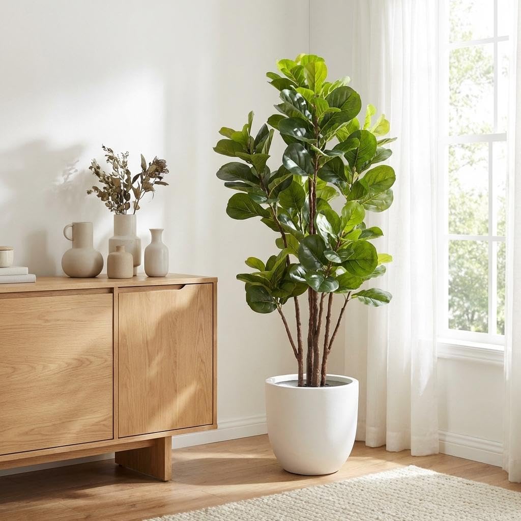 Figueira Artificial Fiddle Lea - Fiddle Leaf Fig avaliação e preço