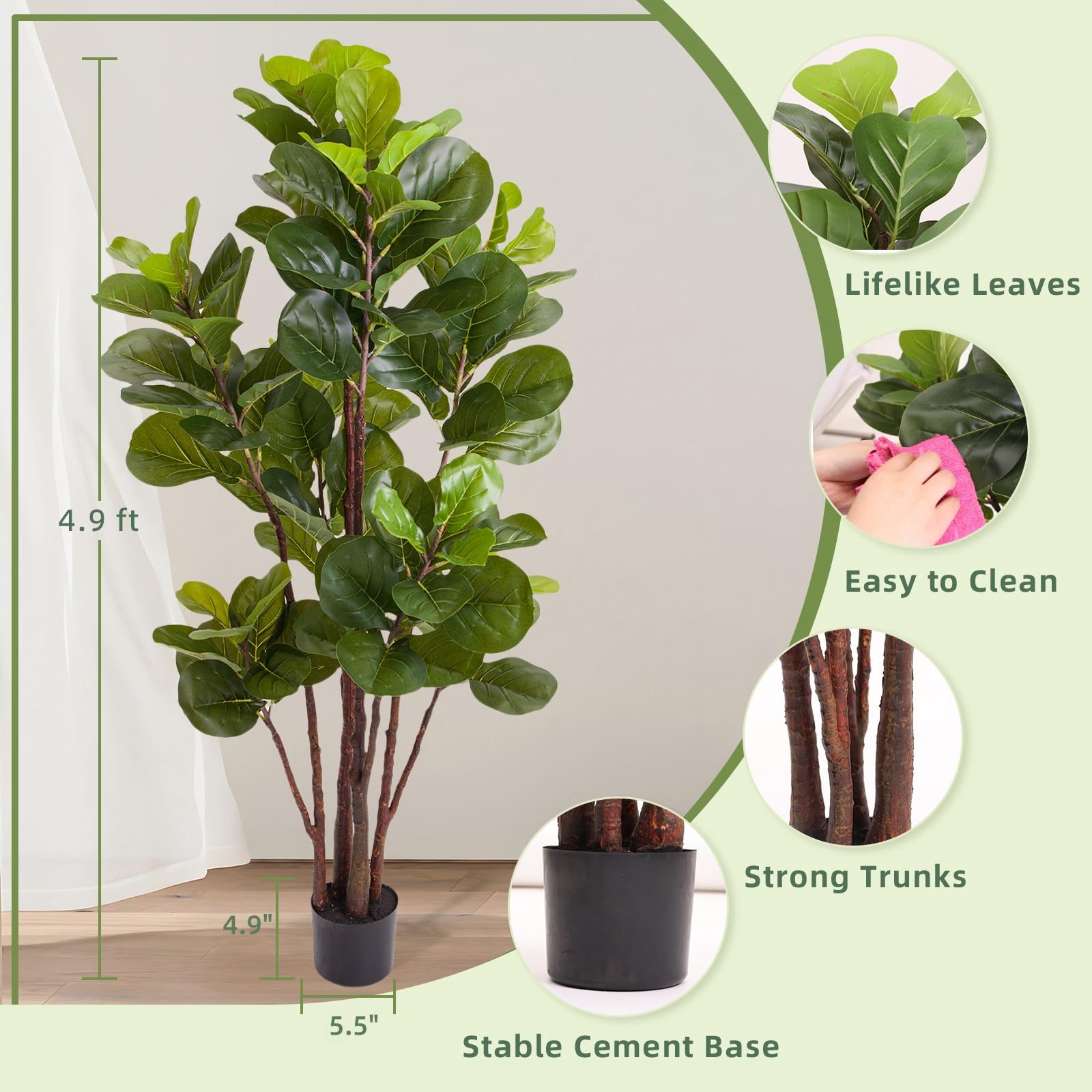 Figueira Artificial Fiddle Lea - Fiddle Leaf Fig avaliação e preço
