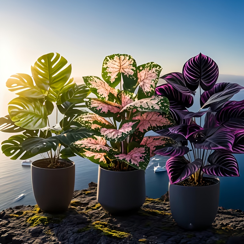 Conjunto de 3 Plantas Artifici - Fiddle Leaf Fig avaliação e preço